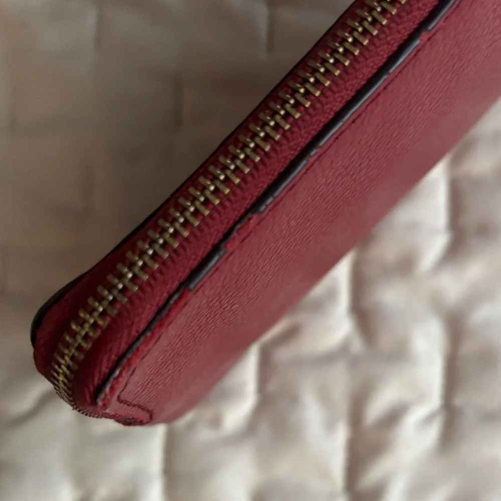 Coach Burgundy Leather Wristlet